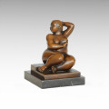 Abstract Figure Statue Fat Female Bronze Sculpture TPE-1005